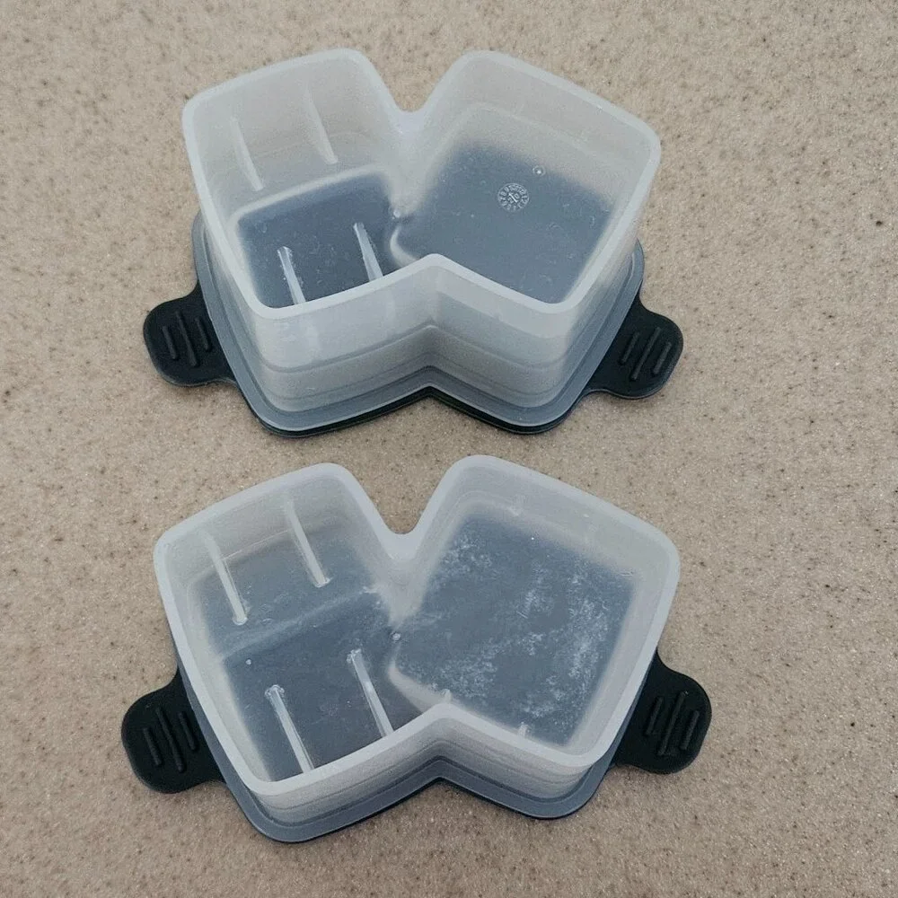 RARE 2 TOVOLO DOUBLE STACKING LIQUOR WHISKEY COCKTAIL ICE CUBE MOLD SLOW MELTING